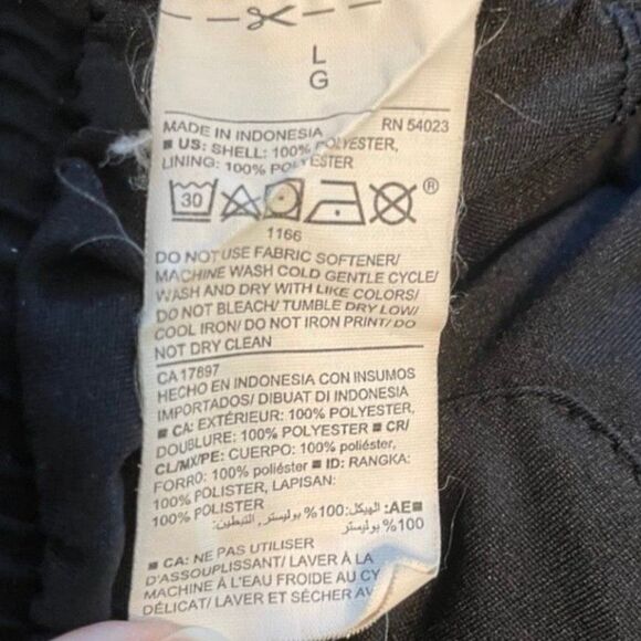 Old Navy Active Nylon Running Shorts Black Pull On Drawstring Lined L - Picture 4 of 4